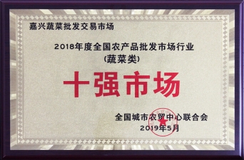 2018年度全国农批市场行业蔬菜类十强市场